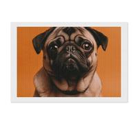 ERSTSNCK A Pug Diamond Painting Kits for Adults 8"x12" 5D Diamond Art Kits for Beginners DIY Full Drill Round Diamonds Gem Art Crafts Painting for Home Wall Decor