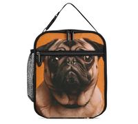 ERSTSNCK A Pug Lunch Bag for Adults Reusable Insulated Lunchbox Leakproof Small Lunch Box Tote for Men & Women Portable Food Cooler Bag for Work, Office, Picnics
