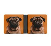 ERSTSNCK A Pug Wallet for Men Bifold Rfid Blocking Slim Money Clip Front Pocket Wallet Card Holder