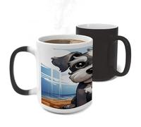 ERSTSNCK Adorable Schnauzer Color Changing Mug Heat Changing Coffee Mug Funny Magic Cup Heat Sensitive Travel Mugs Novelty Coffee Cups Personalized Customized Gift for Men Women 11 Oz