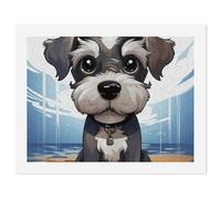 ERSTSNCK Adorable Schnauzer Paint by Numbers for Adults Beginner 30x40cm DIY Painting Kit with HD Canvas & Acrylic Paints, Complete Crafts Set for Home Decor, Gifts, Stress Relief