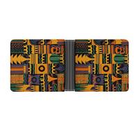 ERSTSNCK African Ethnic Pattern Wallet for Men Bifold Rfid Blocking Slim Money Clip Front Pocket Wallet Card Holder