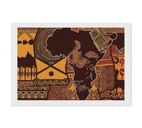ERSTSNCK African Map Ethnic Pattern Diamond Painting Kits for Adults 8"x12" 5D Diamond Art Kits for Beginners DIY Full Drill Round Diamonds Gem Art Crafts Painting for Home Wall Decor
