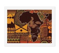 ERSTSNCK African Map Ethnic Pattern Paint by Numbers for Adults Beginner 30x40cm DIY Painting Kit with HD Canvas & Acrylic Paints, Complete Crafts Set for Home Decor, Gifts, Stress Relief