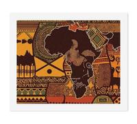 ERSTSNCK African Map Ethnic Pattern Paint by Numbers for Adults Beginner 40x50cm DIY Painting Kit with HD Canvas & Acrylic Paints, Complete Crafts Set for Home Decor, Gifts, Stress Relief