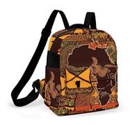 ERSTSNCK African Map Ethnic Pattern Small Backpack for Women Mini Backpack Purse Travel Fashion Roomy Shoulder Handbag