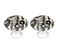 ERSTSNCK African Print Design Cabinet Knobs 2-Pack Silver Stainless Steel Drawer Pulls with Screws Elegant Hardware for Dressers Kitchen Cabinets & Desks