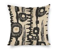 ERSTSNCK African Print Design Pillow Covers 18"x18" Linen Throw Pillow Covers - Double Sided Decorative Square Cushion Cases for Sofa, Bed, Chair (No Insert Included)