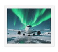 ERSTSNCK Airplane Under The Polar Night Sky Paint by Numbers for Adults Beginner 40x50cm DIY Painting Kit with HD Canvas & Acrylic Paints, Complete Crafts Set for Home Decor, Gifts, Stress Relief