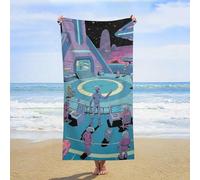 ERSTSNCK Alien Base Beach Towel Oversized 31" X 63" Absorbent Towels Quick Dry Pool Towel Lightweight Bath Towels Sandproof Beach Blanket for Gym Swimming Sports Travel Gifts