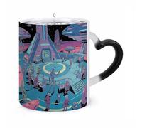 ERSTSNCK Alien Base Color Changing Mug Heat Changing Coffee Mugs Funny Magic Cup Heat Sensitive Travel Mug Novelty Coffee Cups Personalized Customized Gift Idea for Men & Women 11 Oz