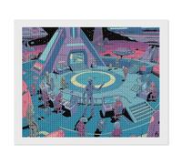 ERSTSNCK Alien Base Diamond Painting Kits for Adults 16"x20" 5D Diamond Art Kits for Beginners DIY Full Drill Round Diamonds Gem Art Crafts Painting for Home Wall Decor