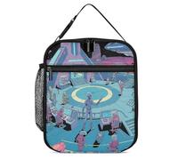 ERSTSNCK Alien Base Lunch Bag for Adults Reusable Insulated Lunchbox Leakproof Small Lunch Box Tote for Men & Women Portable Food Cooler Bag for Work, Office, Picnics