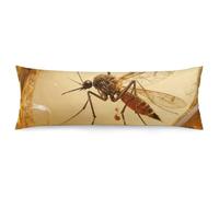 ERSTSNCK Amber Mosquito Body Pillow Pillowcase 20"x54" Lumbar Throw Pillow Covers with Hidden Zipper Breathable & Cozy Full Long Bodypillow Case Cover for Sleeping Bedroom Couch Sofa Decor
