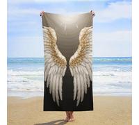 ERSTSNCK Angel Wing Beach Towel Oversized 31" X 63" Absorbent Towels Quick Dry Pool Towel Lightweight Bath Towels Sandproof Beach Blanket for Gym Swimming Sports Travel Gifts