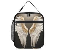 ERSTSNCK Angel Wing Lunch Bag for Adults Reusable Insulated Lunchbox Leakproof Small Lunch Box Tote for Men & Women Portable Food Cooler Bag for Work, Office, Picnics