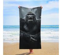 ERSTSNCK Angry Gorilla Beach Towel Oversized 31" X 63" Absorbent Towels Quick Dry Pool Towel Lightweight Bath Towels Sandproof Beach Blanket for Gym Swimming Sports Travel Gifts