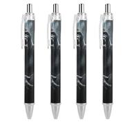 ERSTSNCK Angry Gorilla Black Ballpoint Pens Fine Point (0.5mm) Black Ink Pen Retractable Ball Point Pens with Comfortable Full Grip for Journaling, And Office Writing Ideal 4 PCS