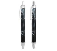 ERSTSNCK Angry Gorilla Black Ballpoint Pens Fine Point (0.5mm) Black Ink Pen Retractable Ball Point Pens with Comfortable Full Grip for Journaling, And Office Writing Ideal 2 PCS