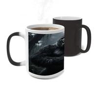 ERSTSNCK Angry Gorilla Color Changing Mug Heat Changing Coffee Mug Funny Magic Cup Heat Sensitive Travel Mugs Novelty Coffee Cups Personalized Customized Gift for Men Women 11 Oz