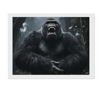 ERSTSNCK Angry Gorilla Diamond Painting Kits for Adults 12"x16" 5D Diamond Art Kits for Beginners DIY Full Drill Round Diamonds Gem Art Crafts Painting for Home Wall Decor