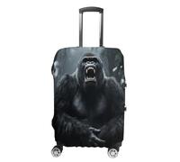 ERSTSNCK Angry Gorilla Luggage Suitcase Covers Elastic Washable Cute Luggage Protector Travel Suitcase Protective Cover For Adult (Fit 19-32 Inch Luggages) X-Large, white, L, Angry Gorilla