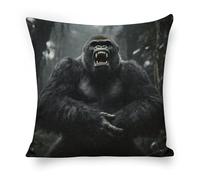 ERSTSNCK Angry Gorilla Pillow Covers 18"x18" Linen Throw Pillow Covers - Double Sided Decorative Square Cushion Cases for Sofa, Bed, Chair (No Insert Included)