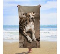 ERSTSNCK Animal Pit Bull Beach Towel Oversized 31" X 63" Absorbent Towels Quick Dry Pool Towel Lightweight Bath Towels Sandproof Beach Blanket for Gym Swimming Sports Travel Gifts