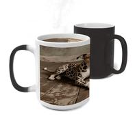 ERSTSNCK Animal Pit Bull Color Changing Mug Heat Changing Coffee Mug Funny Magic Cup Heat Sensitive Travel Mugs Novelty Coffee Cups Personalized Customized Gift for Men Women 11 Oz