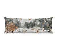 ERSTSNCK Animals and Trees Body Pillow Pillowcase 20"x54" Lumbar Throw Pillow Covers with Hidden Zipper Breathable & Cozy Full Long Bodypillow Case Cover for Sleeping Bedroom Couch Sofa Decor
