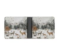 ERSTSNCK Animals And Trees Wallet for Men Bifold Rfid Blocking Slim Money Clip Front Pocket Wallet Card Holder