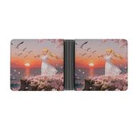 ERSTSNCK Anime Flute Player Wallet for Men Bifold Rfid Blocking Slim Money Clip Front Pocket Wallet Card Holder