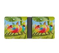 ERSTSNCK Ants Carrying Candy Wallet for Men Bifold Rfid Blocking Slim Money Clip Front Pocket Wallet Card Holder