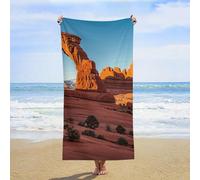ERSTSNCK Arches National Park-Standard Beach Towel Oversized 31" X 63" Absorbent Towels Quick Dry Pool Towel Lightweight Bath Towels Sandproof Beach Blanket for Gym Swimming Sports Travel Gifts