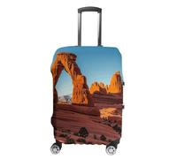 ERSTSNCK Arches National Park-standard Luggage Suitcase Covers Elastic Washable Cute Luggage Protector Travel Suitcase Protective Cover For Adult (Fit 19-32 Inch Luggages), white, Small, Arches