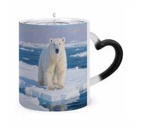 ERSTSNCK Arctic Polar Bear Color Changing Mug Heat Changing Coffee Mugs Funny Magic Cup Heat Sensitive Travel Mug Novelty Coffee Cups Personalized Customized Gift Idea for Men & Women 11 Oz