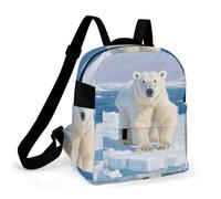 ERSTSNCK Arctic Polar Bear Small Backpack for Women Mini Backpack Purse Travel Fashion Roomy Shoulder Handbag