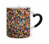 ERSTSNCK Assorted Jelly Beans Color Changing Mug Heat Changing Coffee Mugs Funny Magic Cup Heat Sensitive Travel Mug Novelty Coffee Cups Personalized Customized Gift Idea for Men & Women 11 Oz
