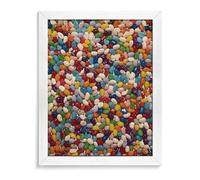 ERSTSNCK Assorted Jelly Beans Diamond Painting Kits for Adults White Wood 40 * 50cm 5D Diamond Art Kits for Beginners Large DIY Full Drill Round Diamonds Gem Art Crafts Painting for Home Wall Decor