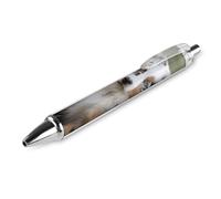 ERSTSNCK Australian Shepherd Black Ballpoint Pens Fine Point (0.5mm) Black Ink Pen Retractable Ball Point Pens with Comfortable Full Grip for Journaling, And Office Writing Ideal 1 PCS