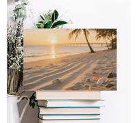 ERSTSNCK Beach Sunset Wall Decor For Living Room Large Canvas Wall Art For Bedroom Modern Office Pictures Wall Artwork Landscape Paintings Canvas Art Prints Home Decorations 18x12inch(45x30cm)