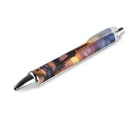 ERSTSNCK Beautiful Eiffel Tower Paris Black Ballpoint Pens Fine Point (0.5mm) Black Ink Pen Retractable Ball Point Pens with Comfortable Full Grip for Journaling, And Office Writing Ideal 1 PCS