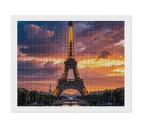 ERSTSNCK Beautiful Eiffel Tower Paris Diamond Painting Kits for Adults 16"x20" 5D Diamond Art Kits for Beginners DIY Full Drill Round Diamonds Gem Art Crafts Painting for Home Wall Decor
