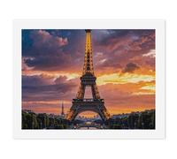 ERSTSNCK Beautiful Eiffel Tower Paris Paint by Numbers for Adults Beginner 30x40cm DIY Painting Kit with HD Canvas & Acrylic Paints, Complete Crafts Set for Home Decor, Gifts, Stress Relief