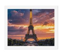 ERSTSNCK Beautiful Eiffel Tower Paris Paint by Numbers for Adults Beginner 40x50cm DIY Painting Kit with HD Canvas & Acrylic Paints, Complete Crafts Set for Home Decor, Gifts, Stress Relief