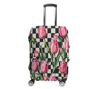 ERSTSNCK Beautiful Flowers in Spring Luggage Suitcase Covers Elastic Washable Cute Luggage Protector Travel Suitcase Protective Cover For Adult (Fit 19-32 Inch Luggages) X-Large, white, L, Beautiful