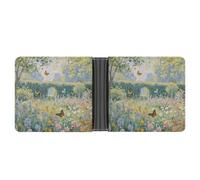ERSTSNCK Beautiful Garden Wallet for Men Bifold Rfid Blocking Slim Money Clip Front Pocket Wallet Card Holder