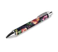 ERSTSNCK Beautiful Hibiscus Flower Black Ballpoint Pens Fine Point (0.5mm) Black Ink Pen Retractable Ball Point Pens with Comfortable Full Grip for Journaling, And Office Writing Ideal 1 PCS