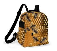 ERSTSNCK Bees on Hive Small Backpack for Women Mini Backpack Purse Travel Fashion Roomy Shoulder Handbag