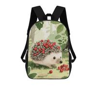 ERSTSNCK Berry - Collecting Hedgehog Laptop Backpack for Travel Work Cute Bookbag Computer Backpack Casual Daypack